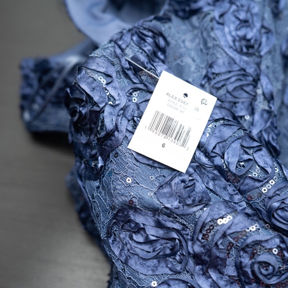 Alex Evenings - Off-The-Shoulder Sequined Lace Gown - Picture 7 of 14